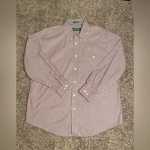 Orvis Striped Button Down Shirt Long Size Mens XL